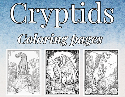 Cryptids coloring page