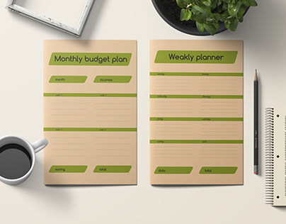 monthly and weekly budget planner design