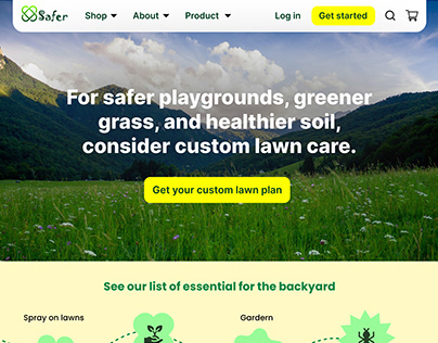 E-Commerce lawn care website | UI Design