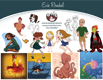 Various styles of characters examples created.