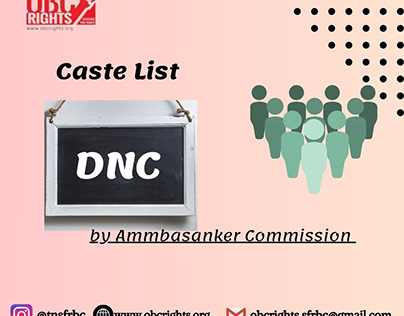 DNC cast list in as per Ambasankar Commission .