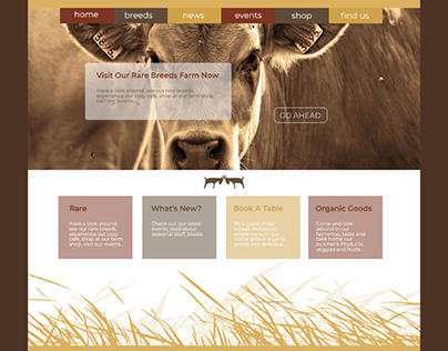 UI design for rare breeds farm