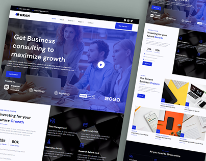 Business Consulting Firm Website Landing Page | Ui/Ux