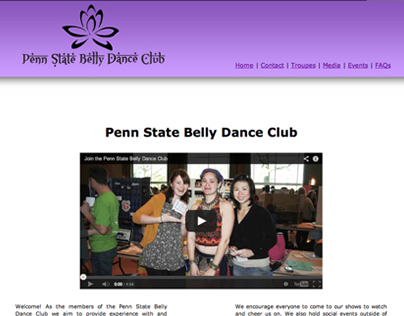 Penn State Belly Dance Club Website