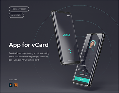 Mobile App Design for vCard | UX Design | UI Design