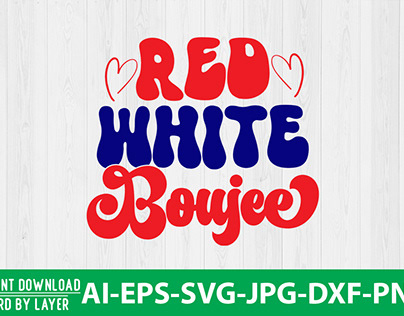 Red White Boujee Retro Design