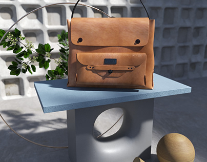 3D Modeling/Rendering - Leather Bag