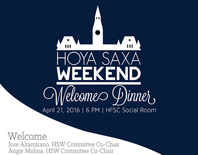 Hoya Saxa Weekend Welcome Dinner Program