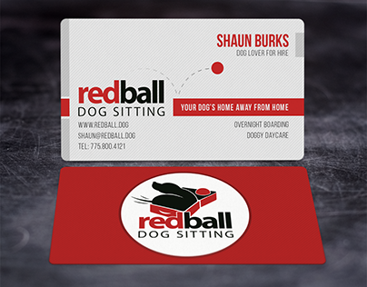 Red Ball Dog Sitting - Business Cards