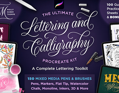 The Ultimate Lettering & Calligraphy Procreate Kit