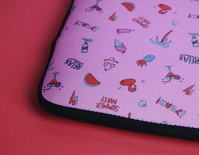 Summer party laptop sleeve