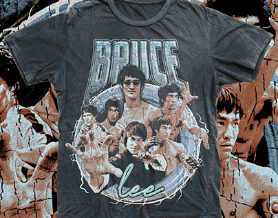 Bruce lee bootleg rap Vintage T-shirt design