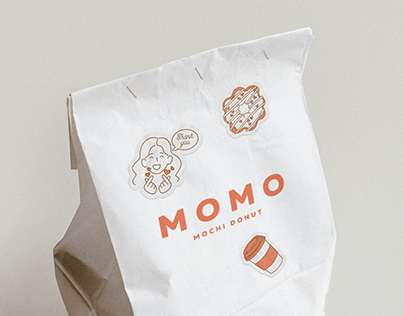 Cafe MOMO - mochi donut, Brand Identity