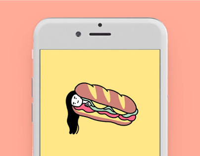 COMFORT FOOD - snapchat sticker set