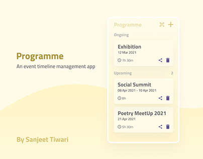 Programme - Concept App for Event timeline management
