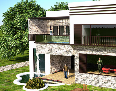 Villa in Izmir 3D Preliminary Project Visualization