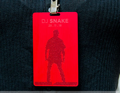 Red Anodized Aluminum VIP Pass for DJ Snake