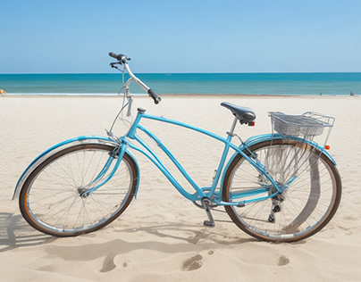 Seaside Serenity: Bicycle by the Beach
