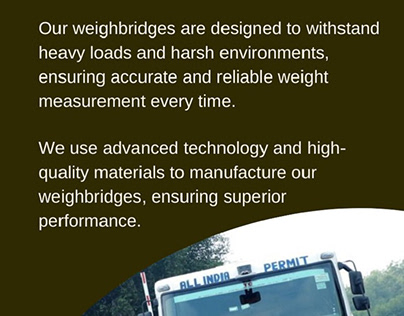 Trusted Electronic Weighbridge Manufacturer