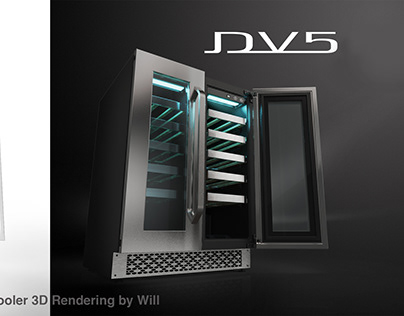 Wine cooler rendering by Will
