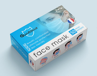 Surgical face mask packaging design
