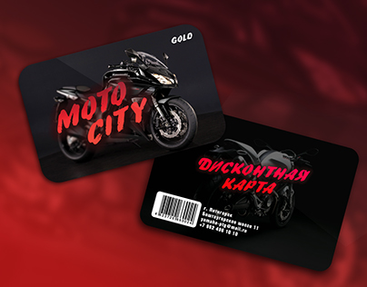 Plastic card design for "Moto-sity"
