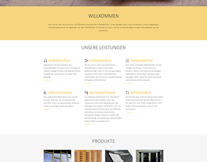 Strona internetowa dla szwajcarskiej firmy stolarskiej