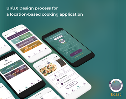 UI/UX design process for a location-based cooking app