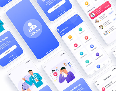 Healthcare Medical Mobile App UI Template