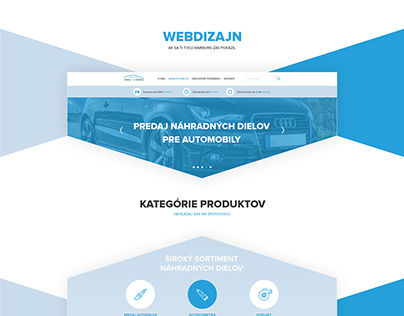 Autodiely - web dizajn