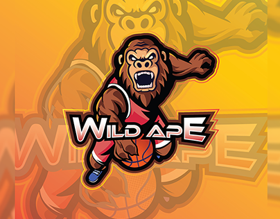 Wild Ape Mascot logo