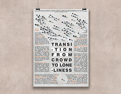 Transition From Crowd To Loneliness | Essay Poster