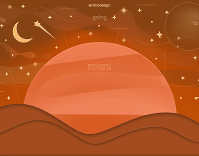 Mars, ilustração, design