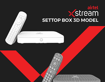 AIRTEL XSTREAM SETTOP BOX 3D MODEL