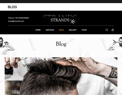 strands(Hair salon) Landing page
