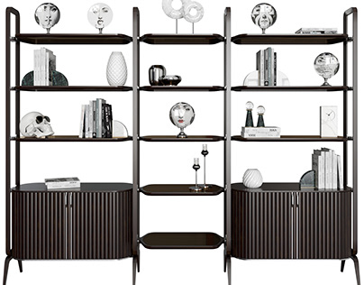 Roche-Bobois Bookcase with 3 Elements by Sacha Lakic