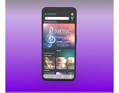 Clubbing app home page redesign