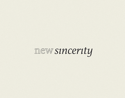 NEW SINCERITY | Brand Identity