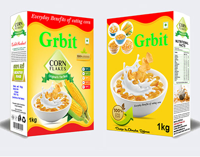 Corn flakes box package design