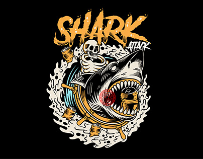 Shark Attack Illustration