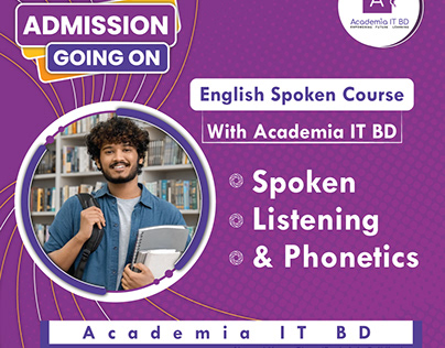 English-spoken course poster design