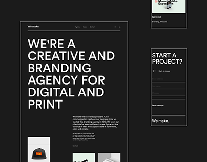 WE MAKE Agency website redesign