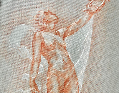 Figure Study in Charcoal