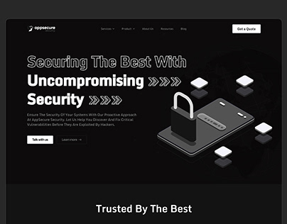 Cyber Security and Apps Security Landing page