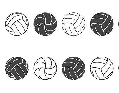 Volleyball Vector Clipart in Flat Animated Illustration