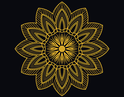 Luxury Arabic mandala background, golden pattern
