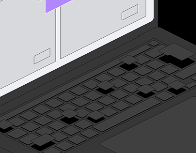 Isometric laptop illustration