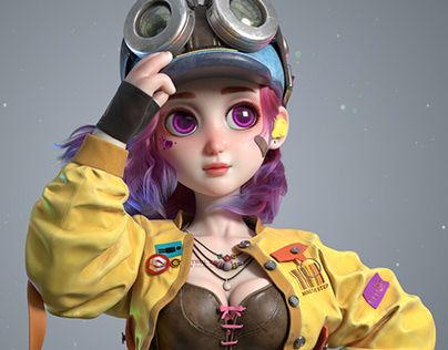 Project thumbnail - 3d cute girl character