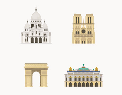 Popular tourist architectural objects of Paris