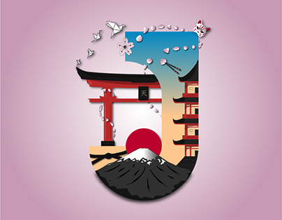 Country illustration - Japan